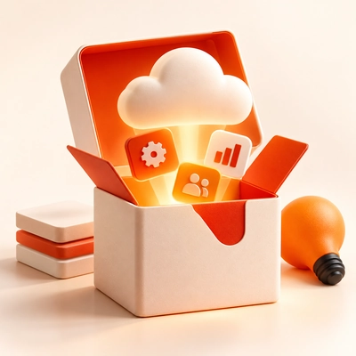 A software toolbox containing cloud and application-module symbols.